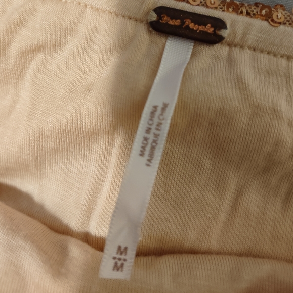 Free People gold sequin tu your oank top, can be used strapless also NWT - Picture 5 of 6